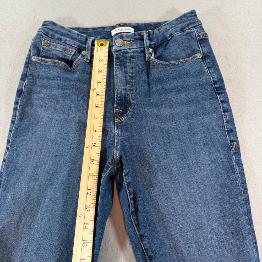 Good American Good Legs Skinny Jeans Womens 29 Distressed Raw Hem